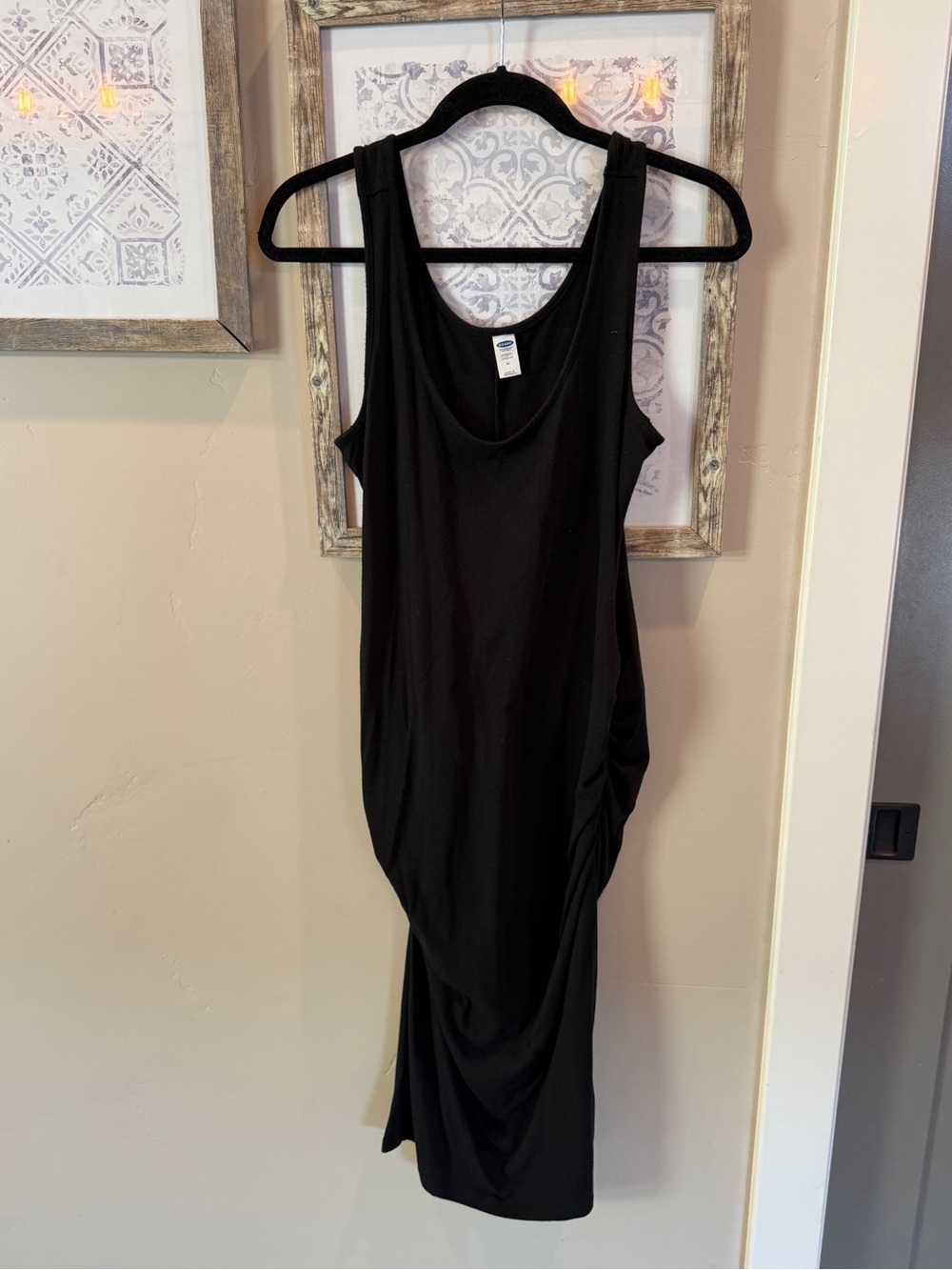 Black Sleeveless Maternity  Women's Dress